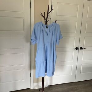 GAP Sky Blue Textured Dress